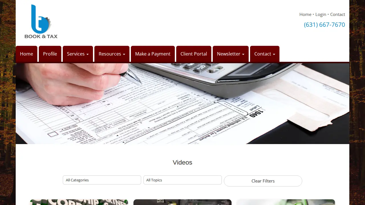 Book And Tax Inc page