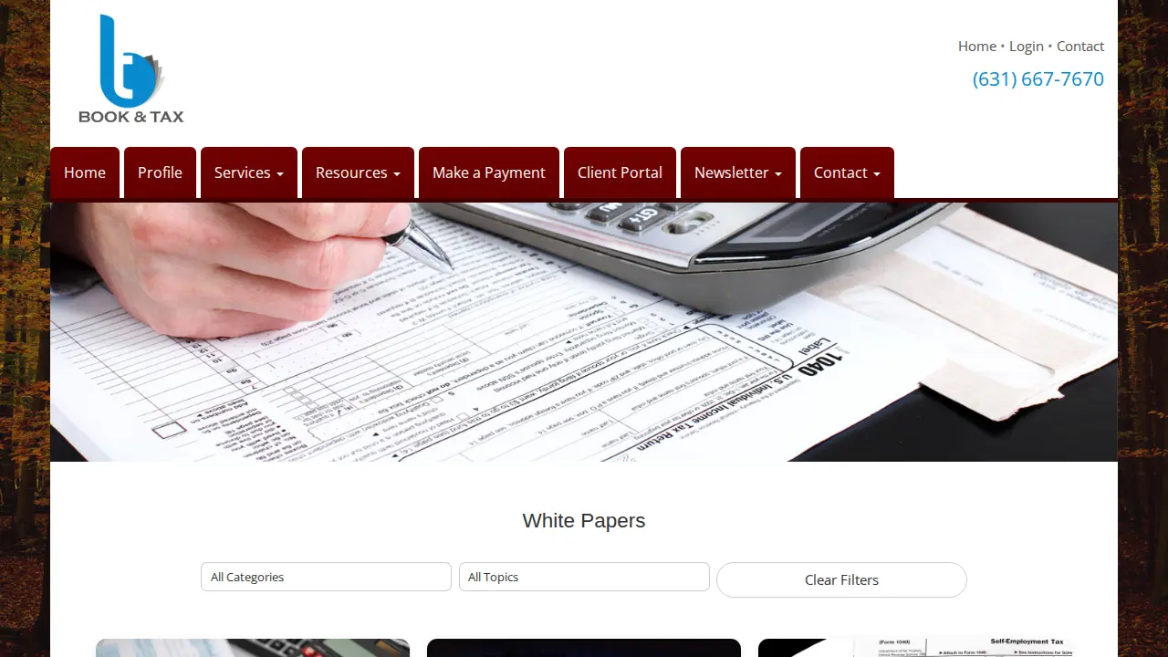 Book And Tax Inc page