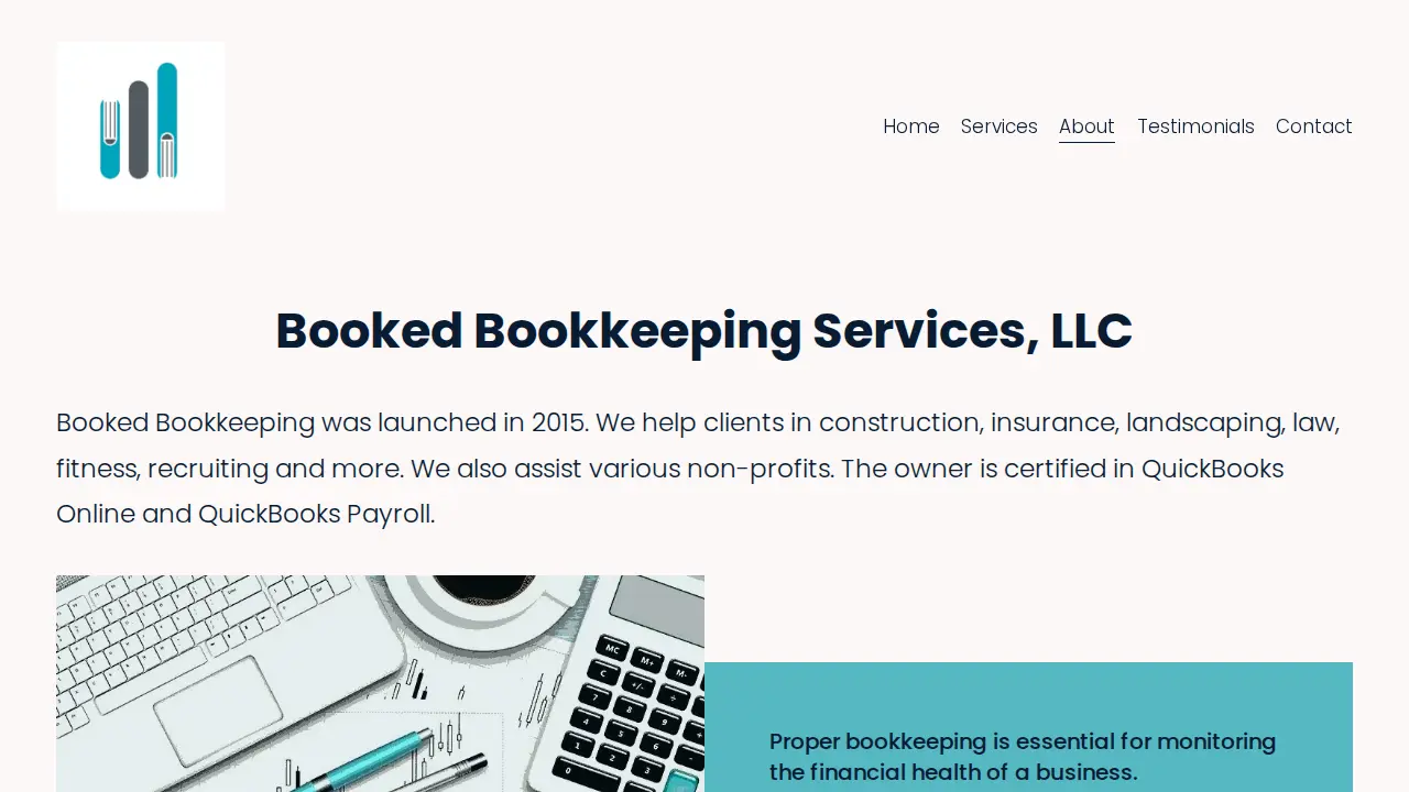 Booked Bookkeeping Services LLC page