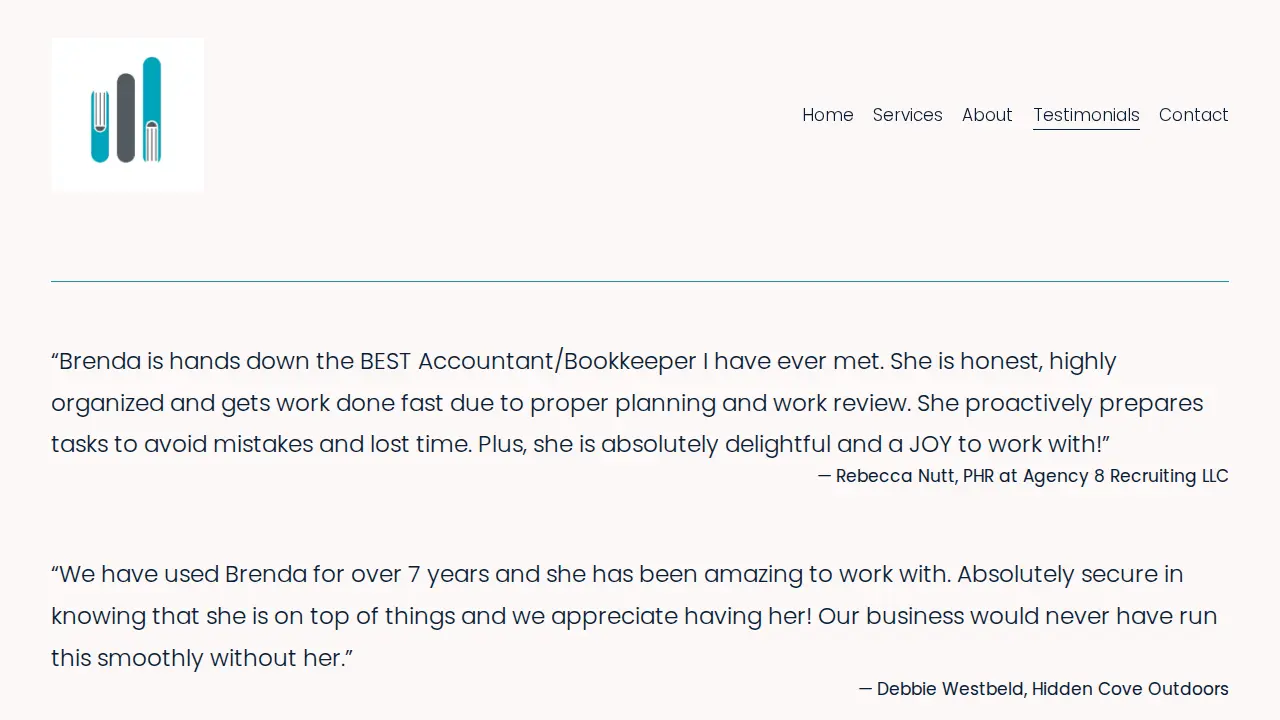 Booked Bookkeeping Services LLC page