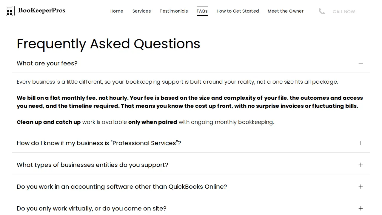 Bookeeperpros page