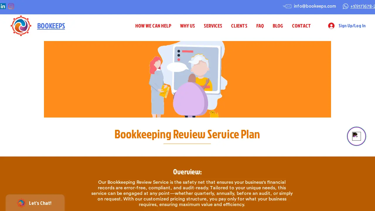 Bookeeps page