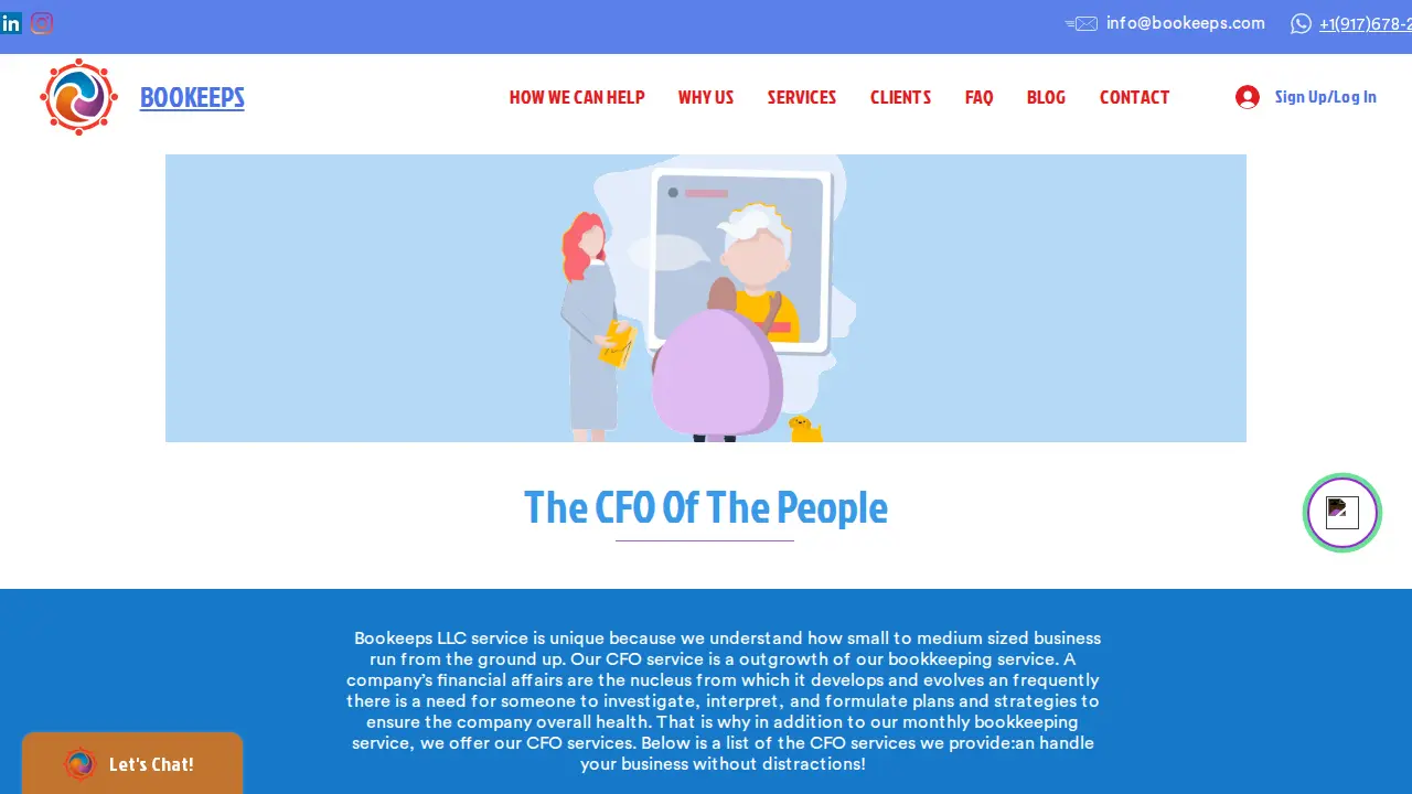 Bookeeps page