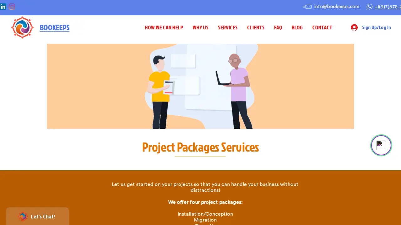 Bookeeps page