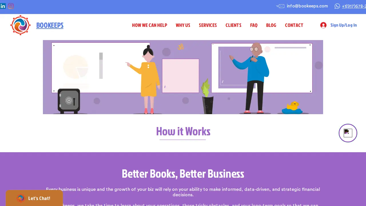 Bookeeps page