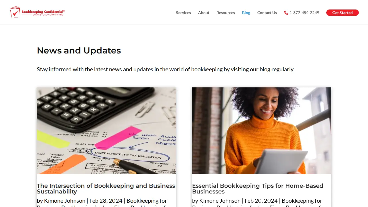 Bookkeeping Confidential page