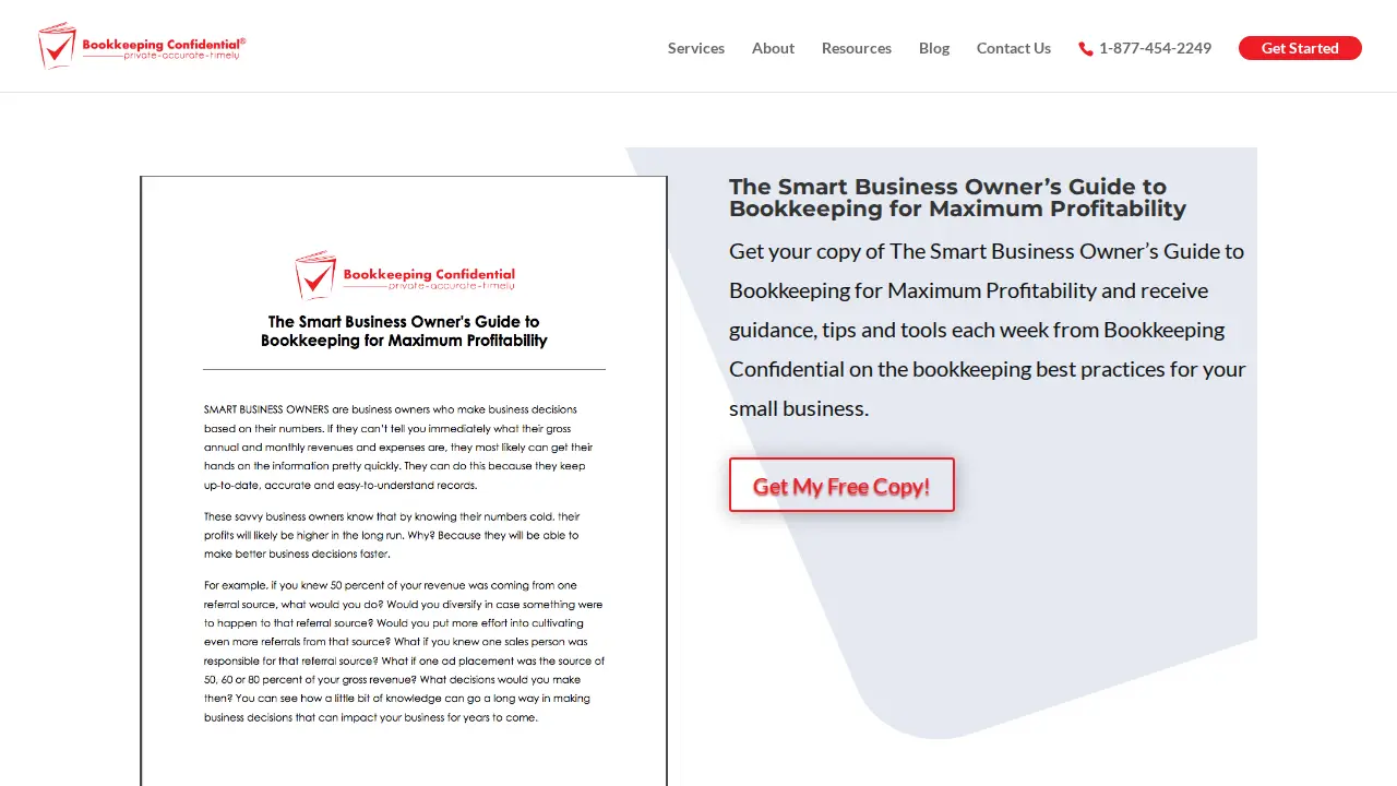 Bookkeeping Confidential page