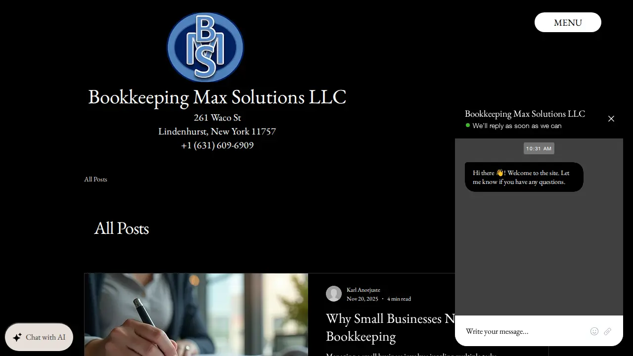 Bookkeeping Max Solutions LLC page