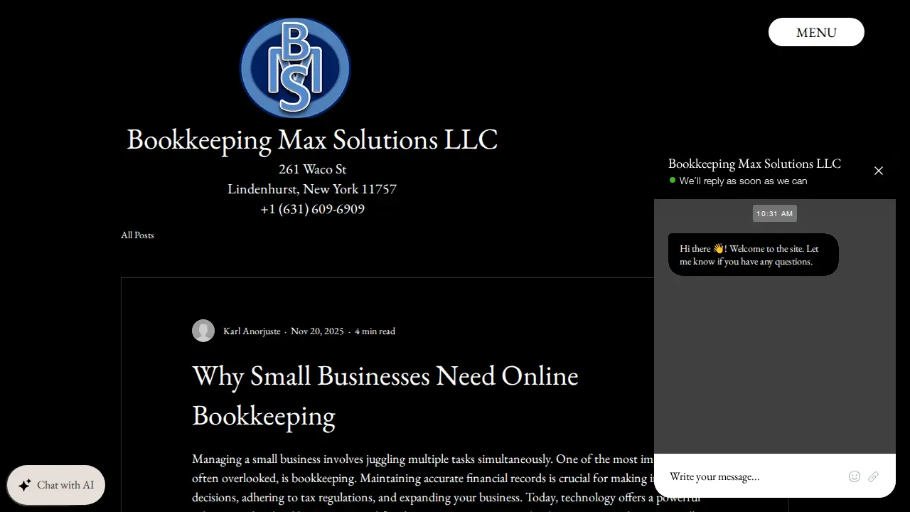 Bookkeeping Max Solutions LLC page