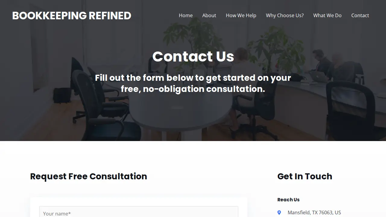 Bookkeeping Refined, LLC page