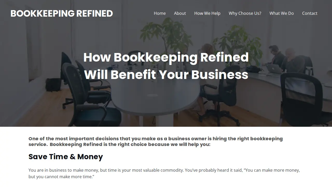 Bookkeeping Refined, LLC page
