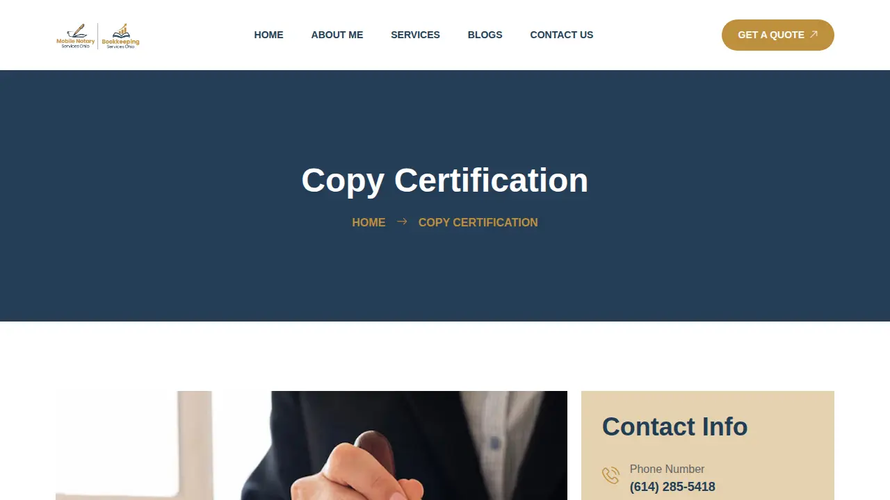Bookkeeping Services Ohio page