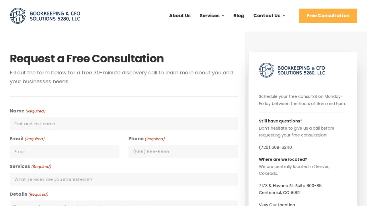 Bookkeeping & CFO Solutions 5280, LLC page