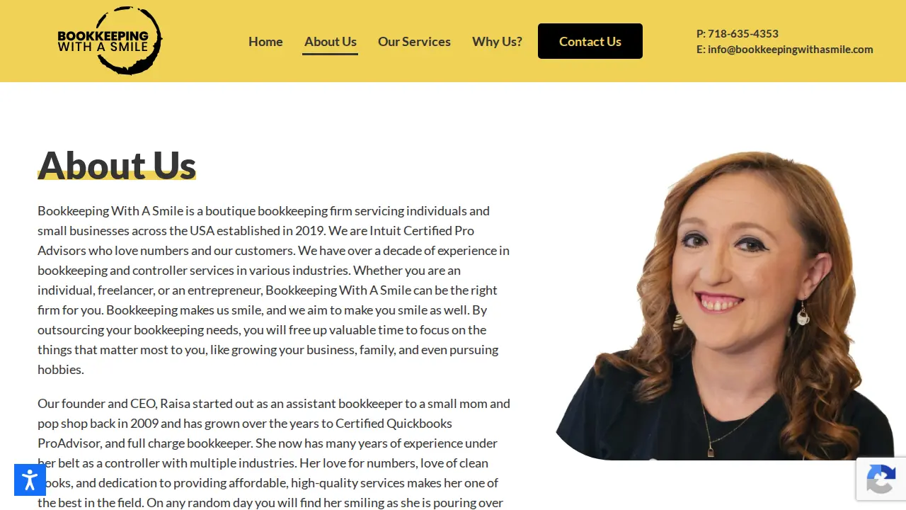 Bookkeeping With A Smile Inc. page