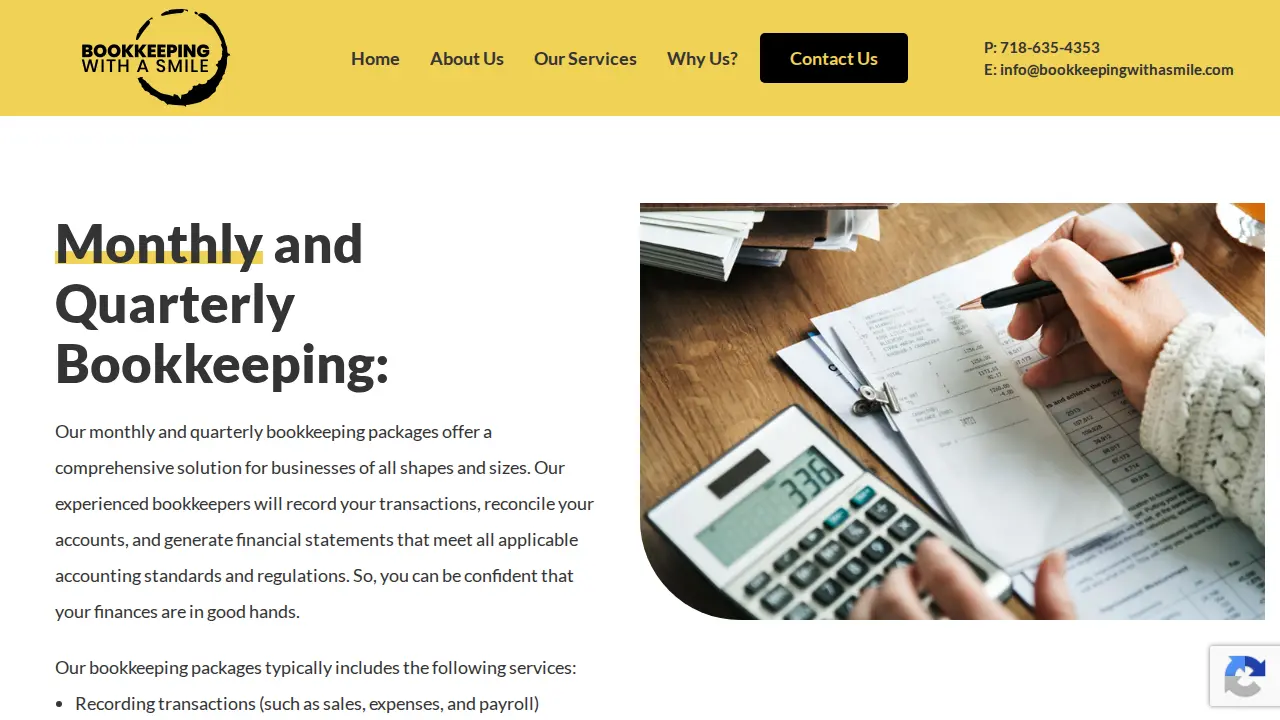 Bookkeeping With A Smile Inc. page
