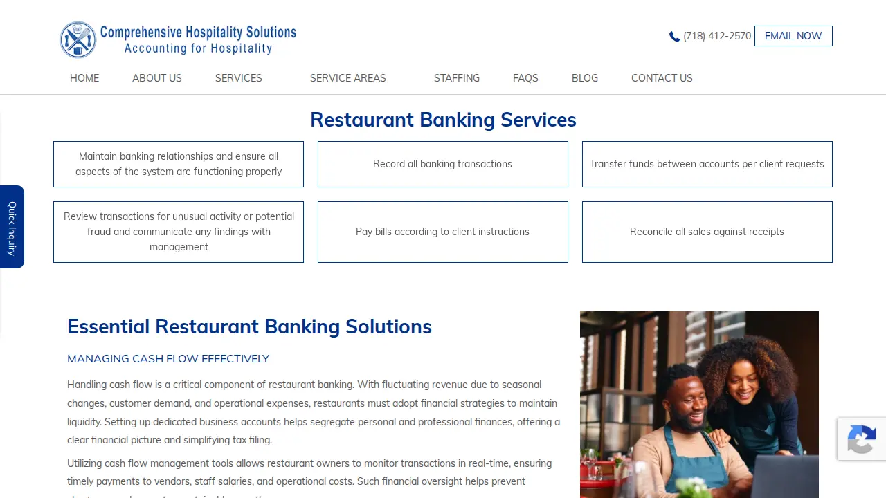 Comprehensive Hospitality Solutions page