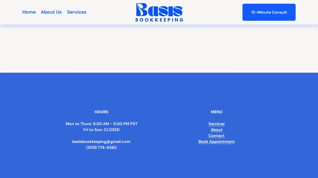 Basis Bookkeeping page