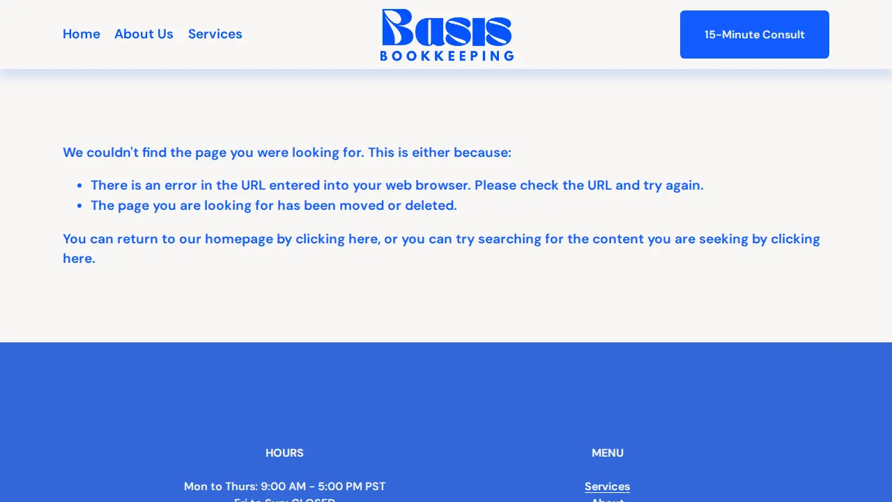 Basis Bookkeeping page