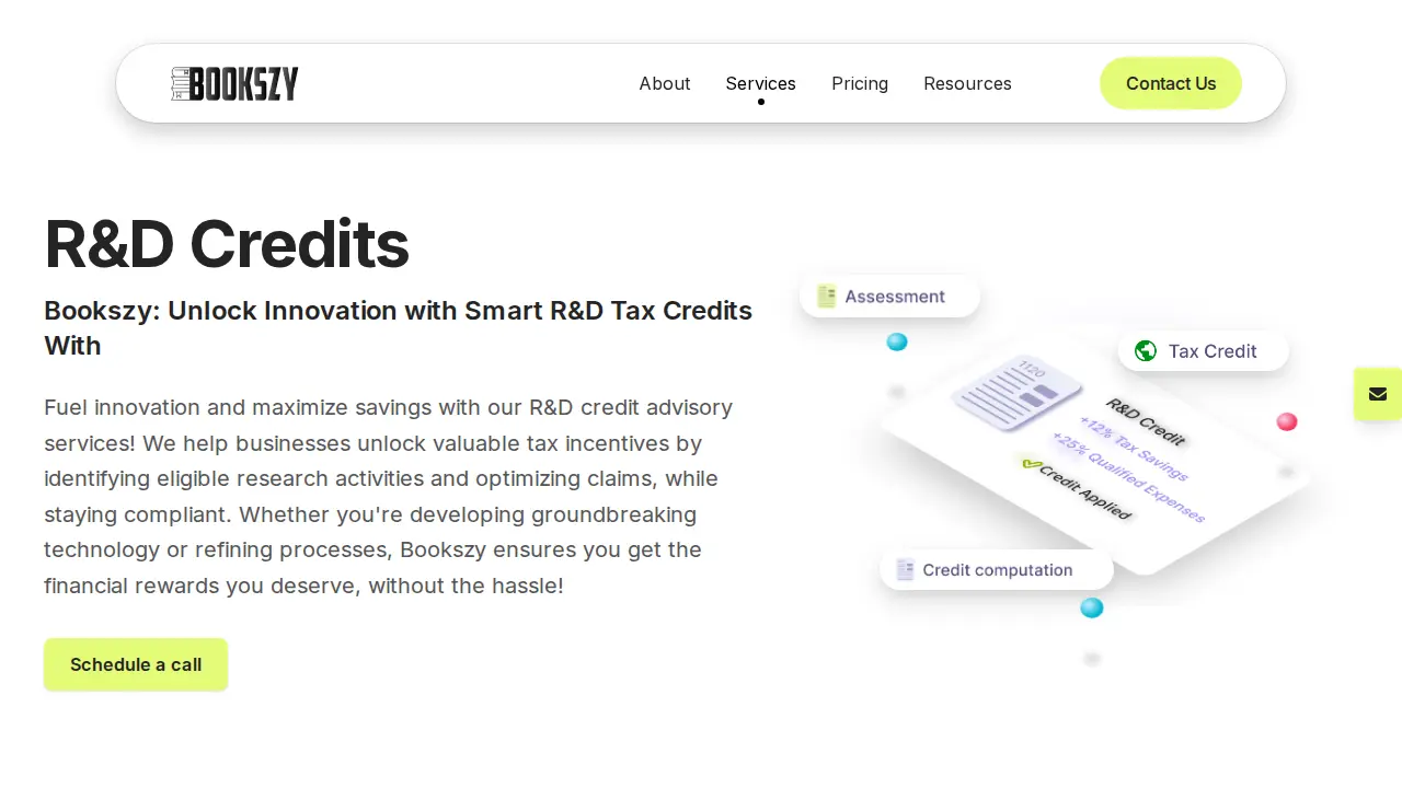 Bookszy | Bookkeeping for Startups and Small Business page