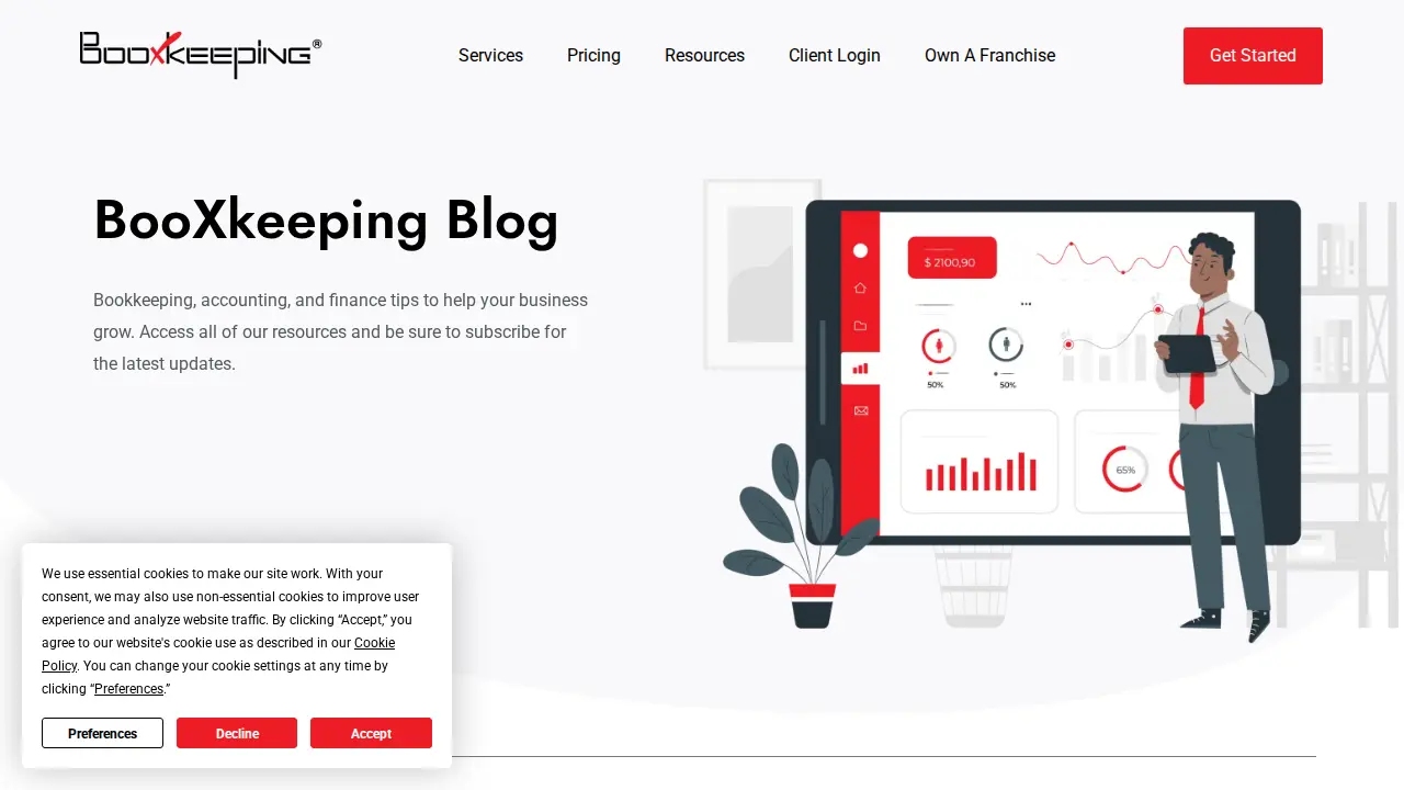BooxBookkeeping page