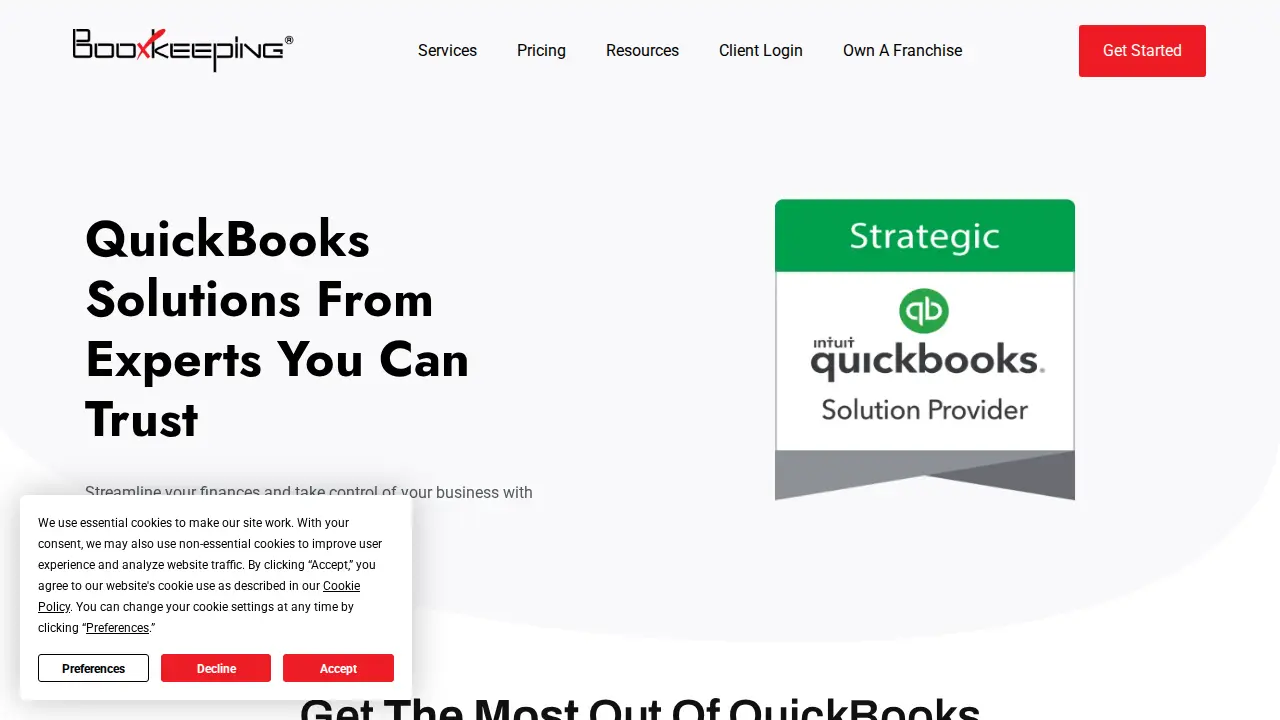 BooxBookkeeping page