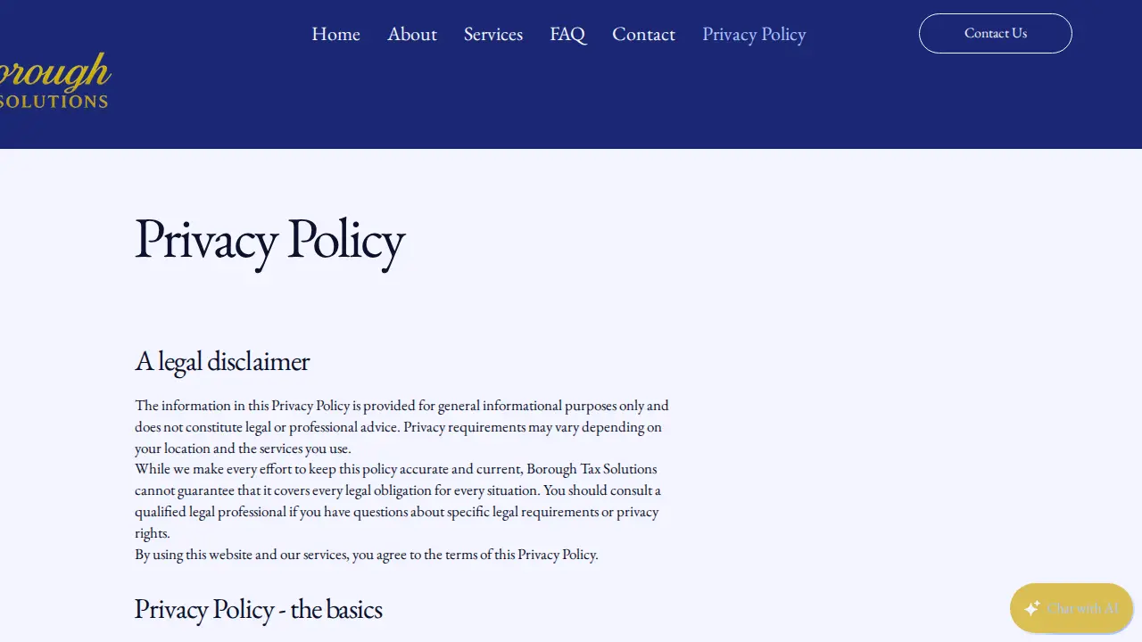 Borough Tax Solutions page
