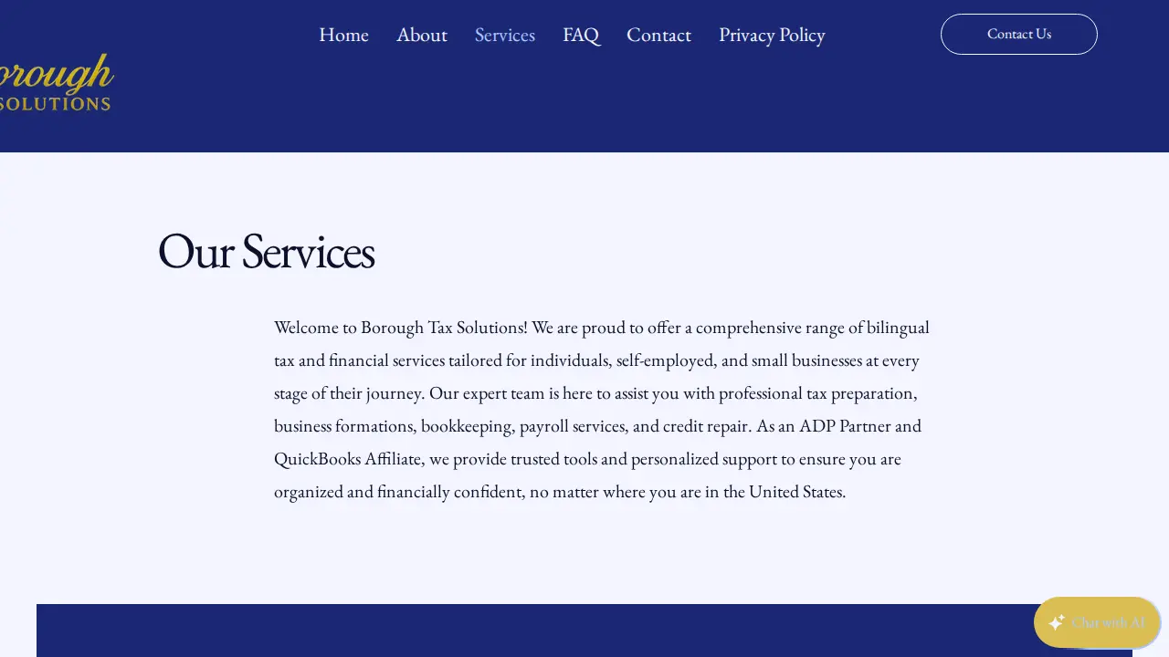 Borough Tax Solutions page