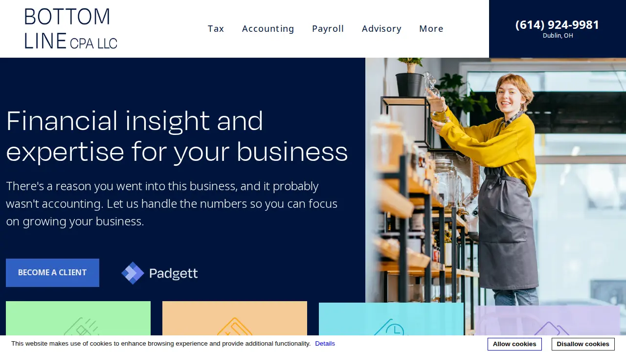 Bottom Line CPA page