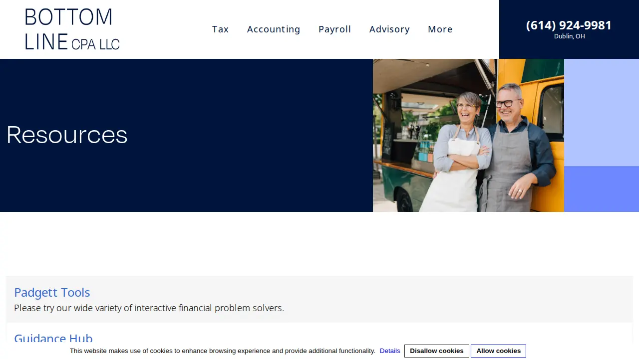 Bottom Line CPA page