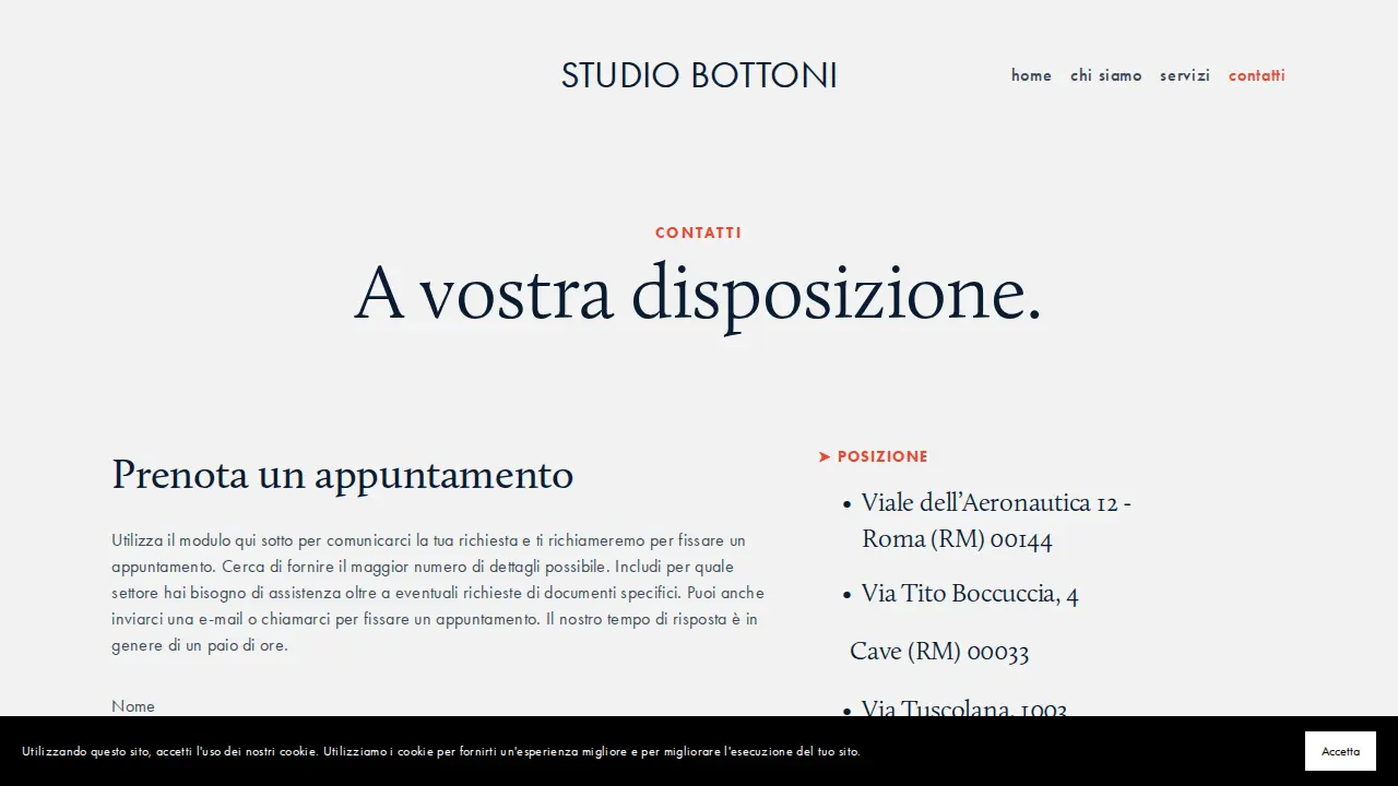 Studio contabile Bottoni page