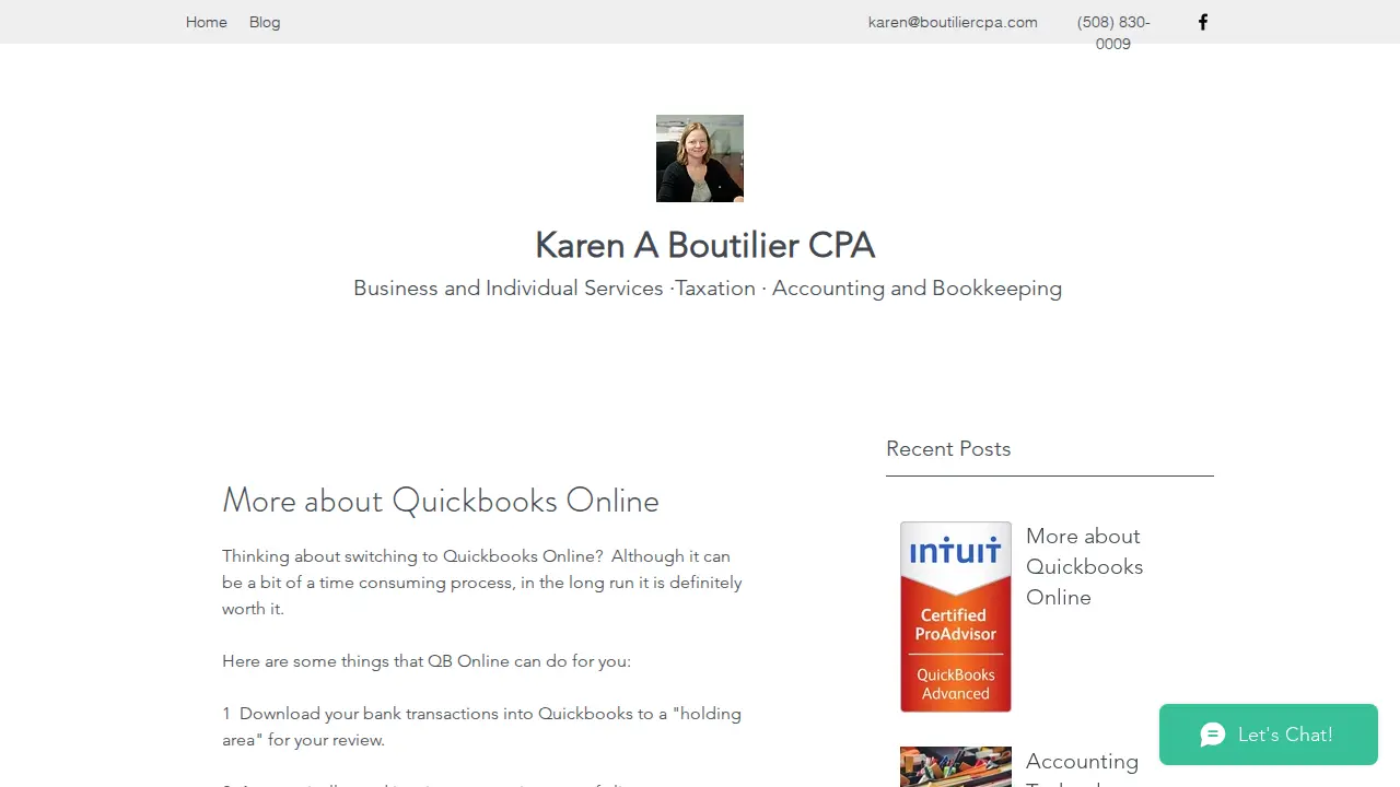Boutilier Karen A CPA page