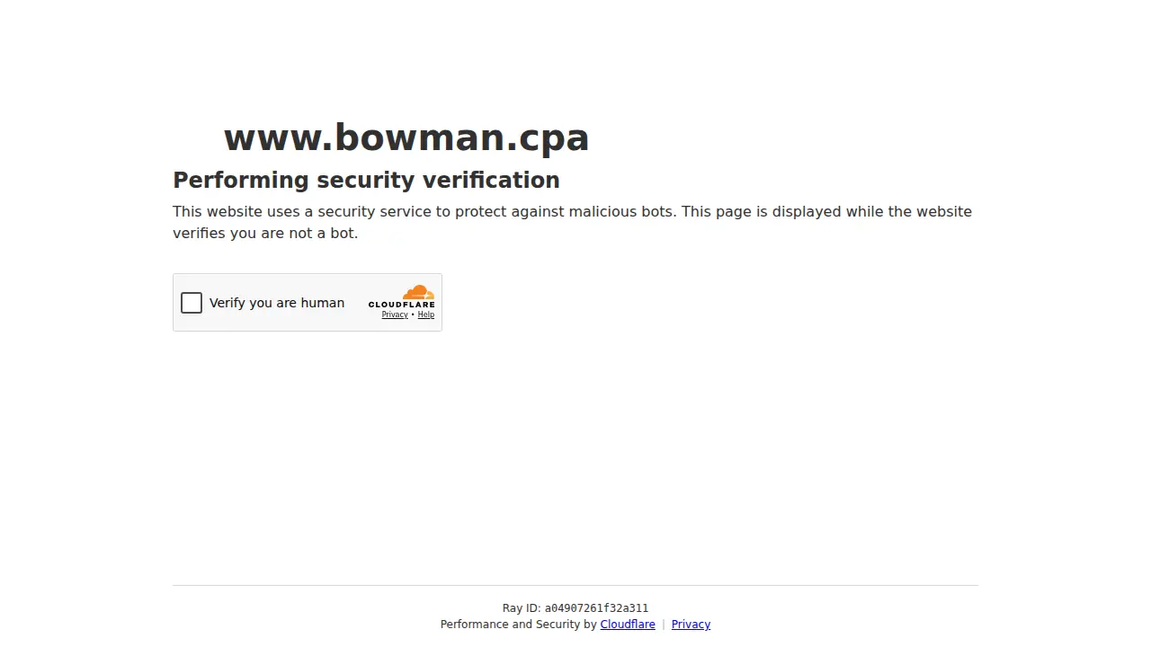 Bowman & Co: Sorelle Nina S CPA page