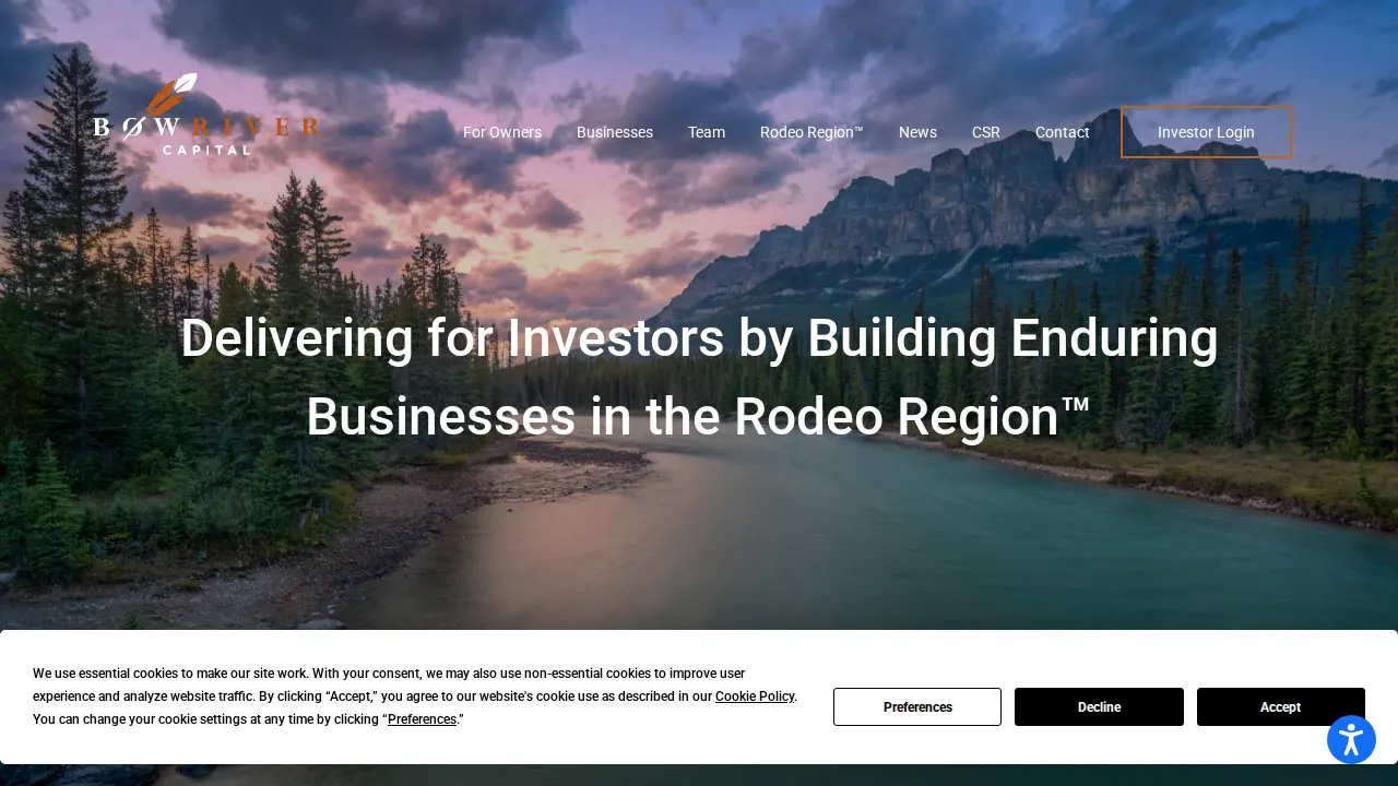 Bow River Capital website