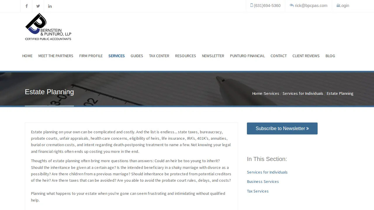 Bernstein & Punturo LLP page