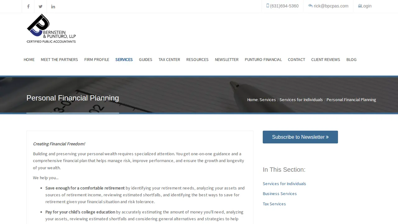 Bernstein & Punturo LLP page