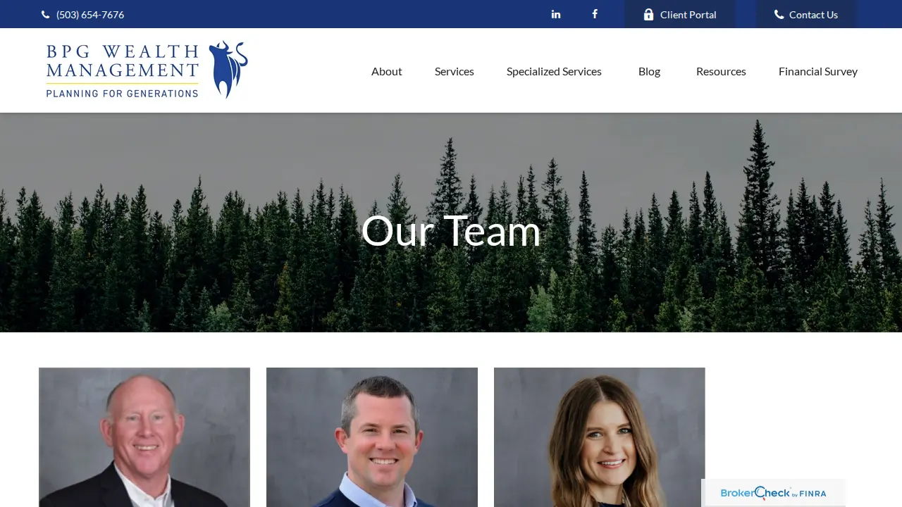BPG Wealth Management page