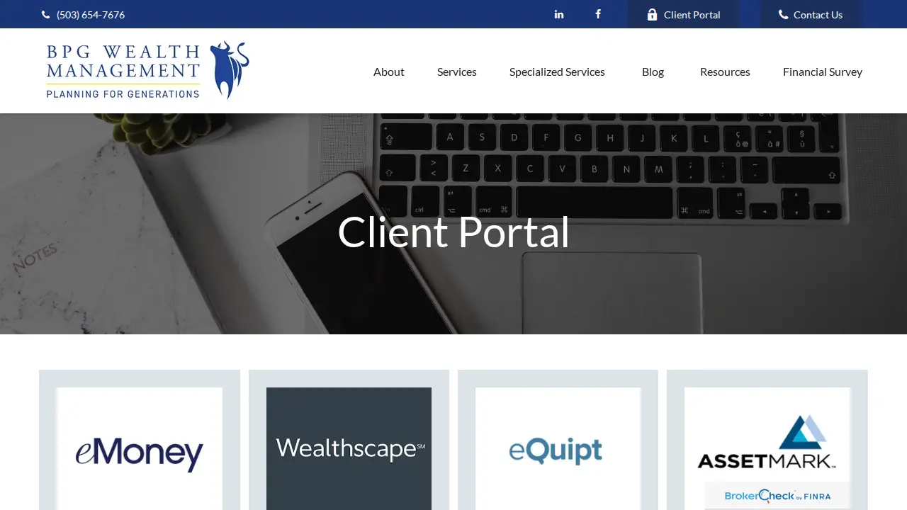 BPG Wealth Management page