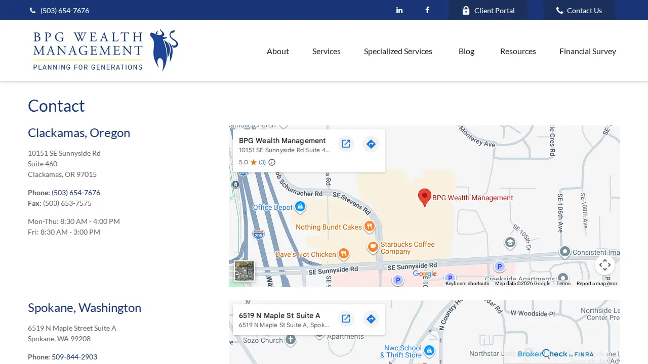 BPG Wealth Management page