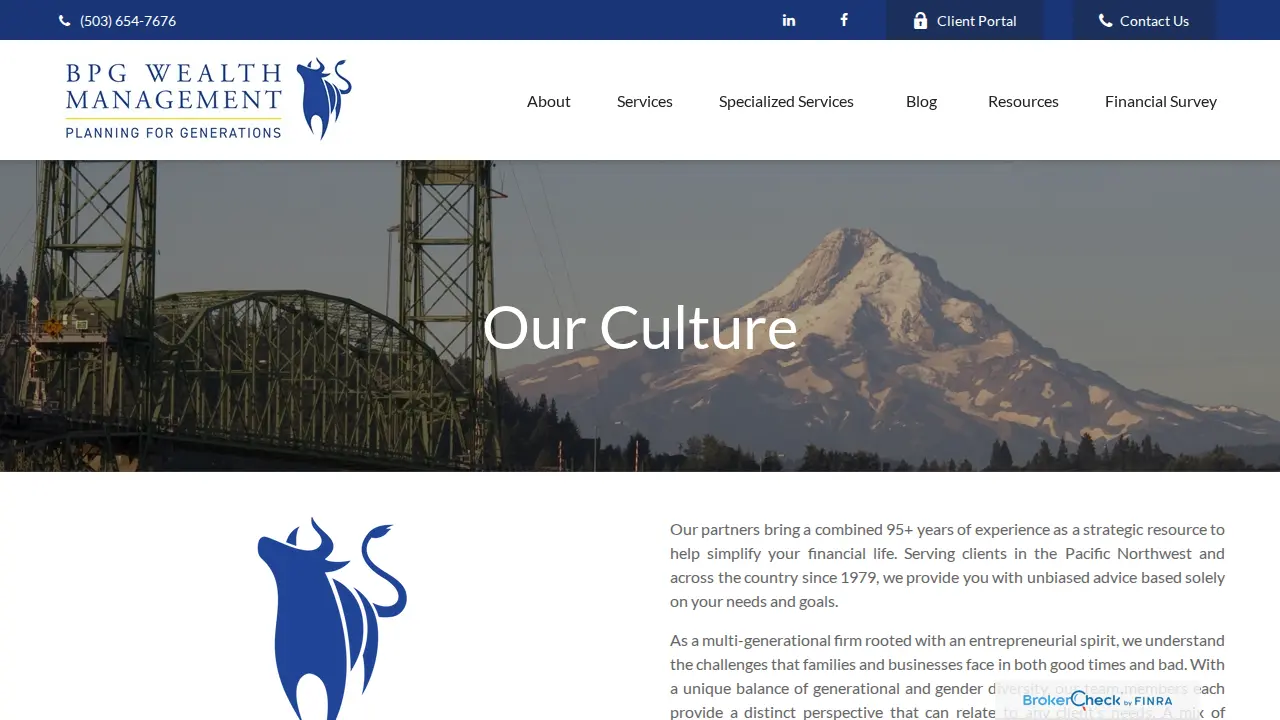 BPG Wealth Management page