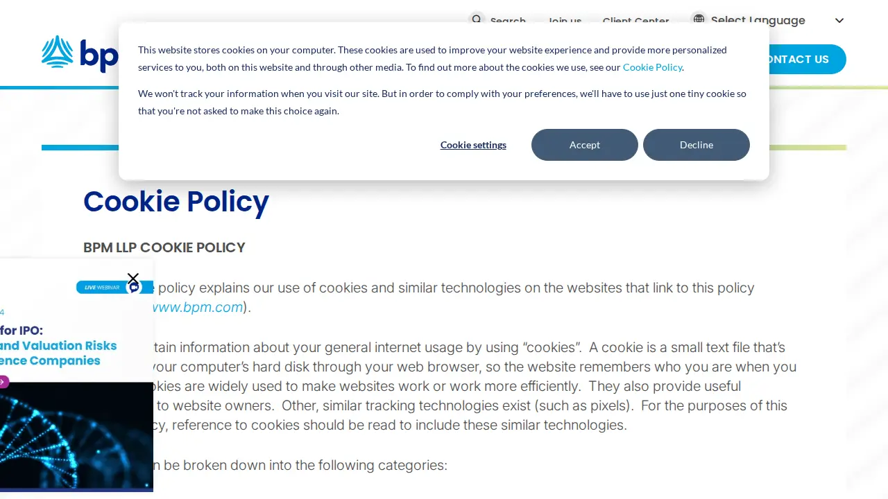 BPM LLP page