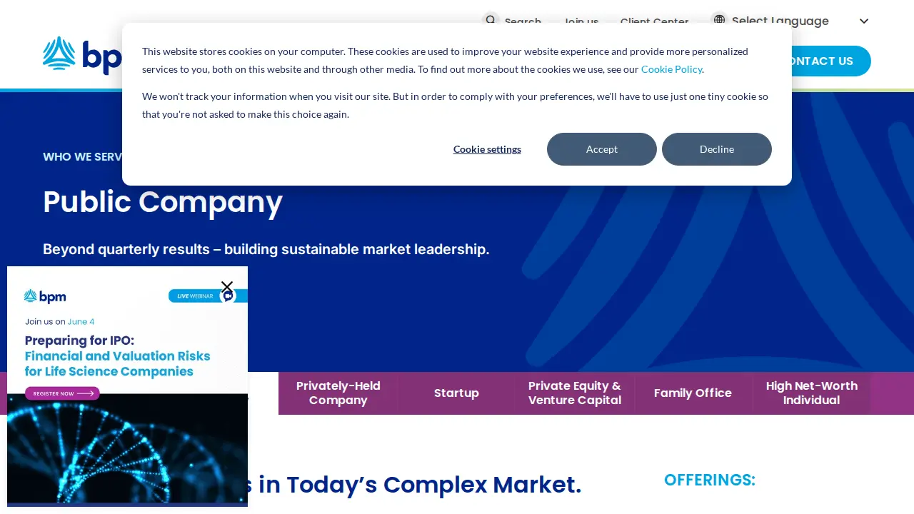 BPM LLP page