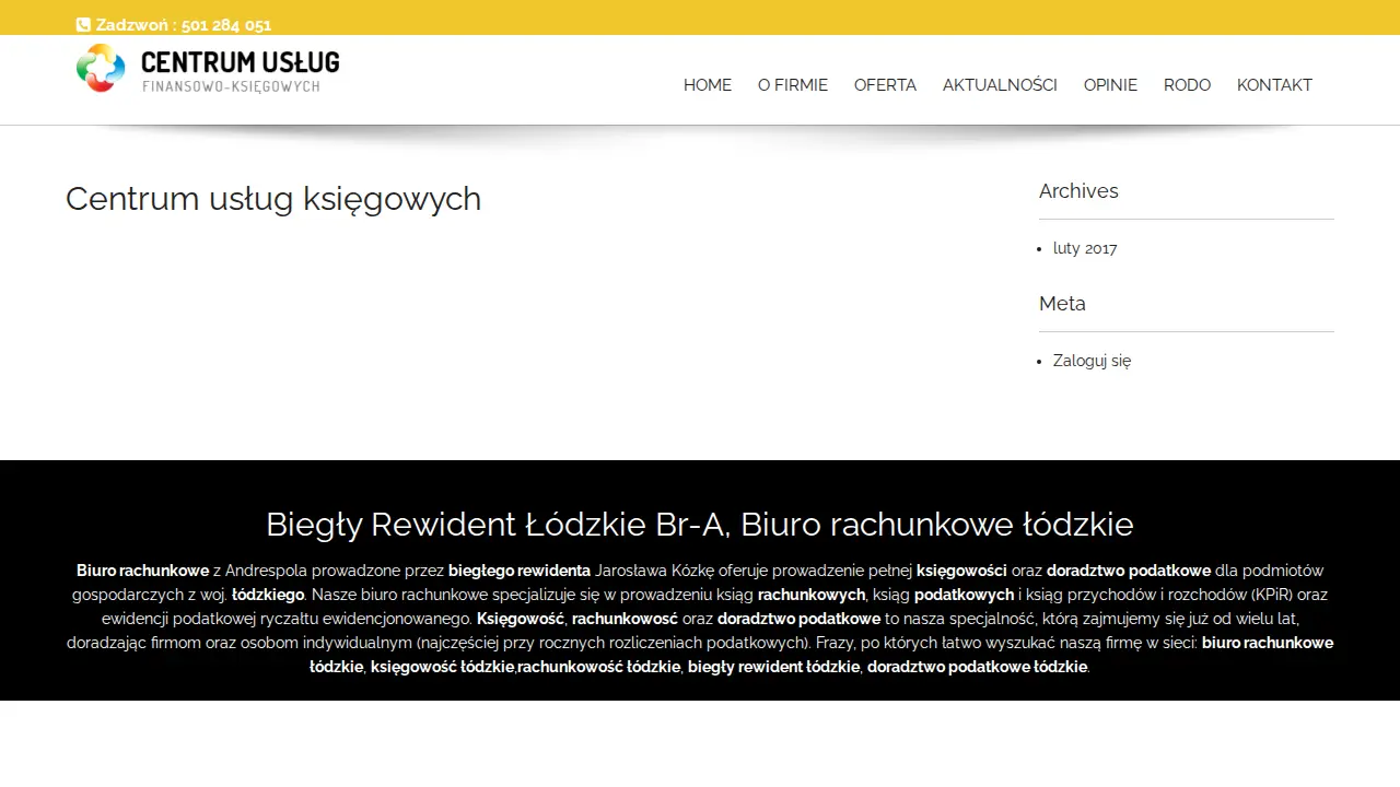 CENTRUM USŁUG FINANSOWO - KSIĘGOWYCH JAROSŁAW KÓZKA page