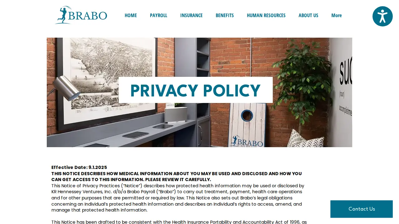 Brabo Payroll page