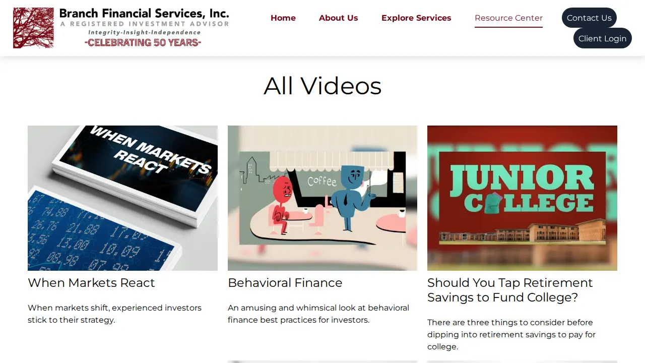 Branch Financial Services, Inc page