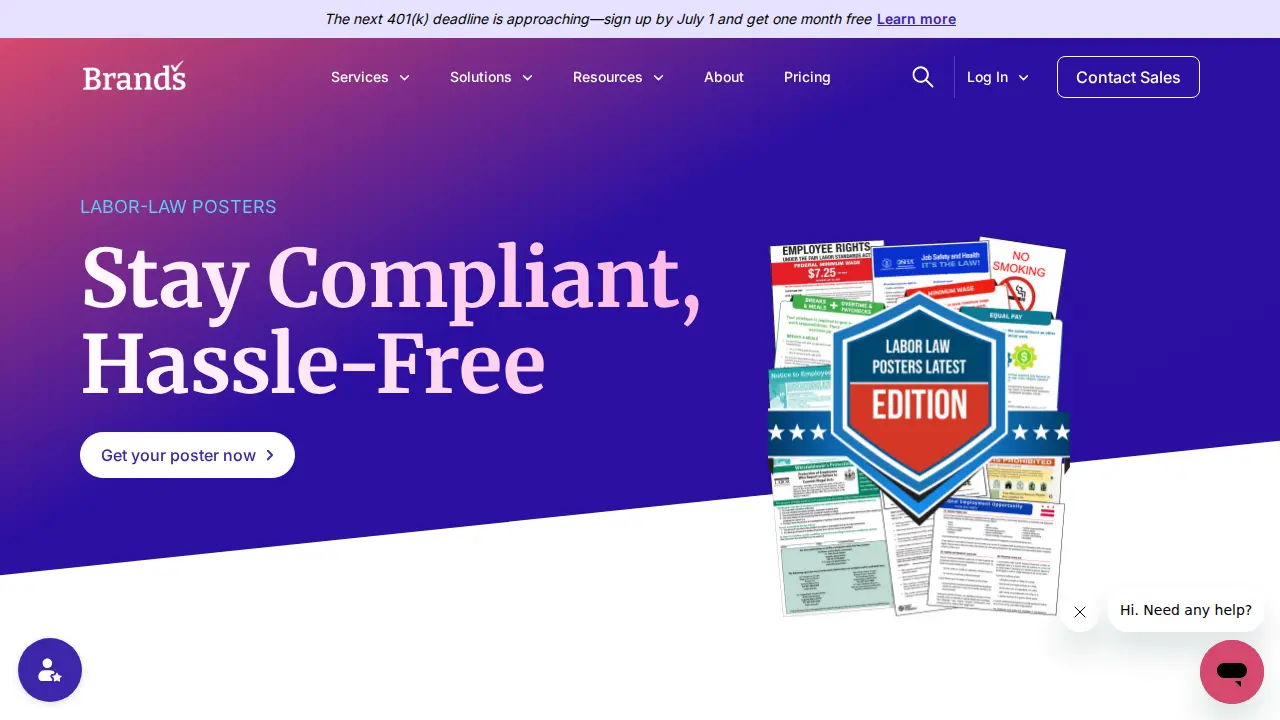 Brand's Payroll page