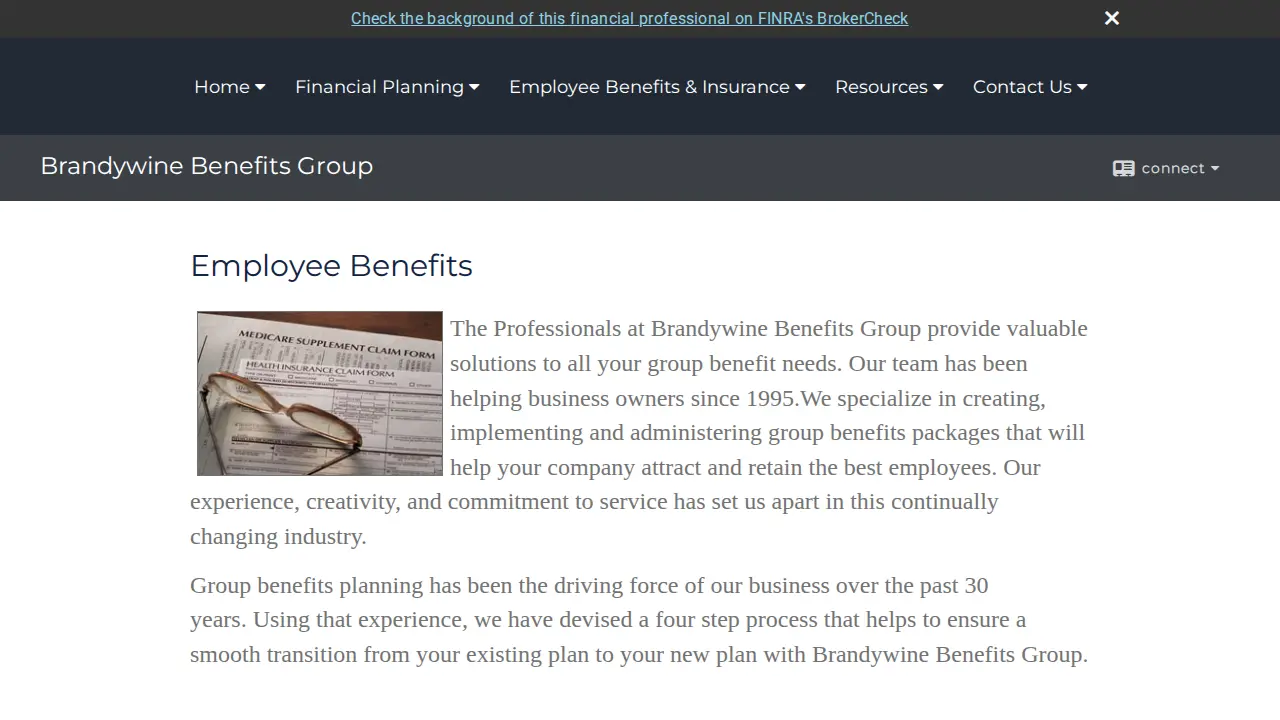 Brandywine Benefits Group page