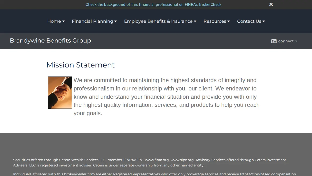 Brandywine Benefits Group page