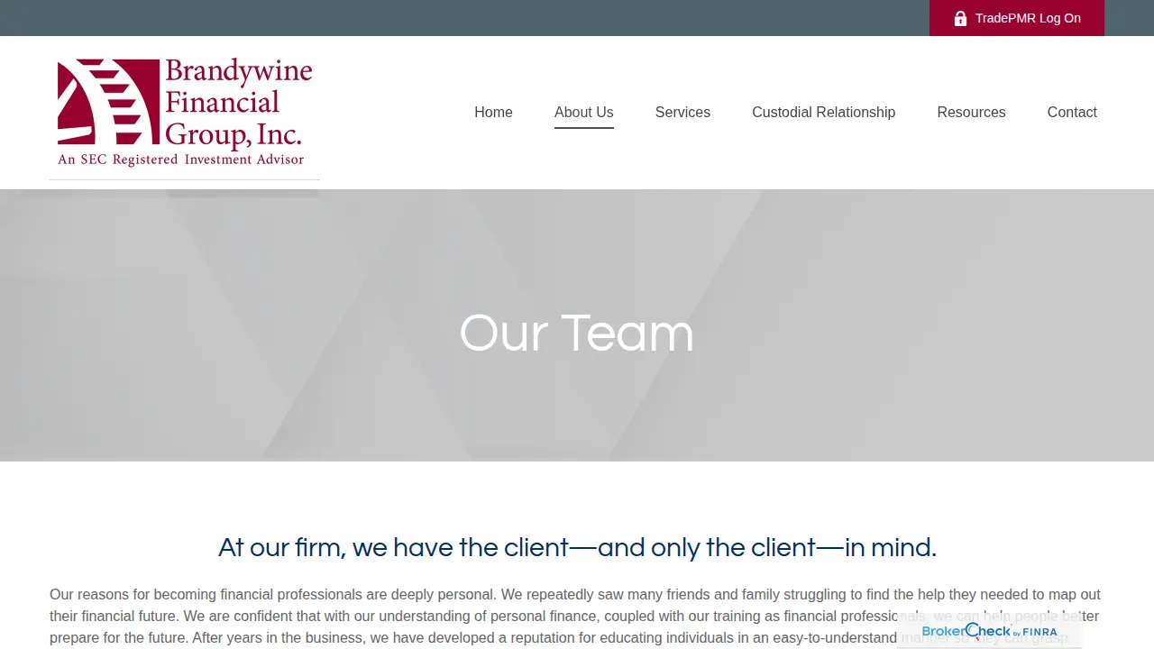 Brandywine Financial Group, Inc. page