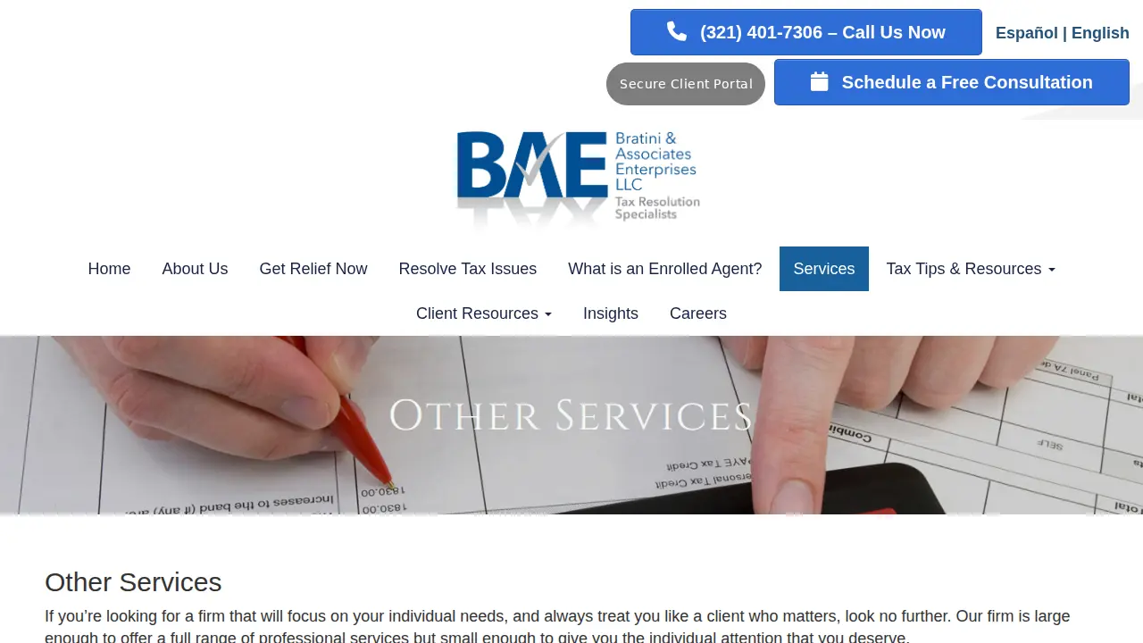 Bratini & Associates Enterprises LLC page