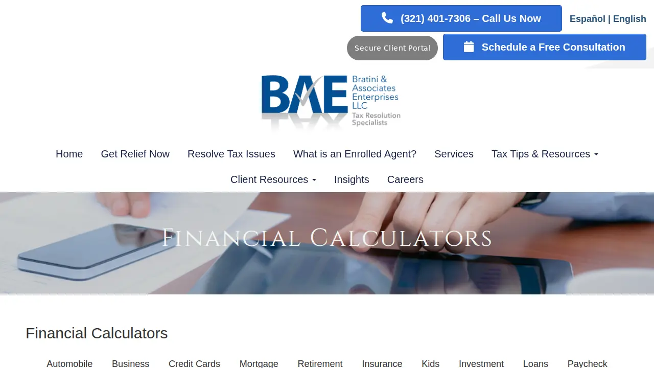 Bratini & Associates Enterprises LLC page